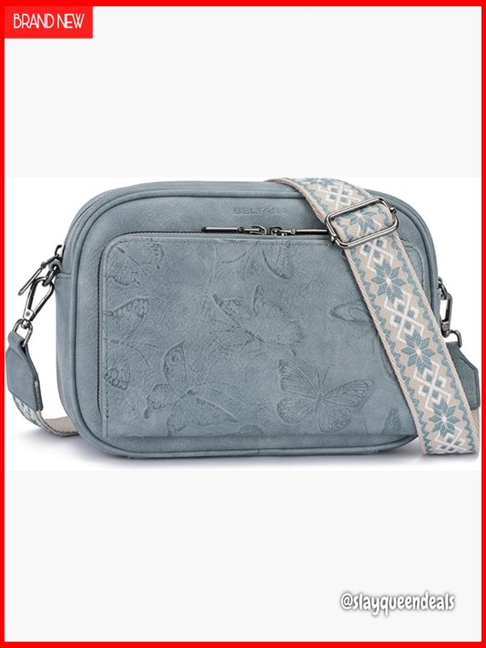 Medium Vegan Leather Crossbody Purse with Built-in Wallet, RFID Blocking,